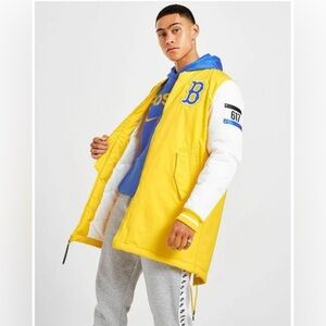 New Nike Men’s Boston Red Sox Yellow City Connect Full-Zip Dugout Thermal Jacket